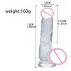 Realistic clear TPE dildo vivid color detail for adult toys